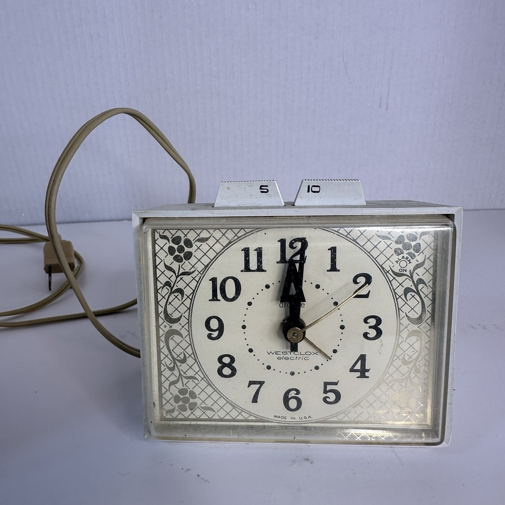 WESTCLOX Dunmar Drowse Dialite S16-C  Electric Alarm Clock Tested‎ Working